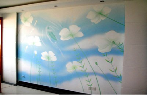 封丘画墙绘怎么画好白云的蓬松感？