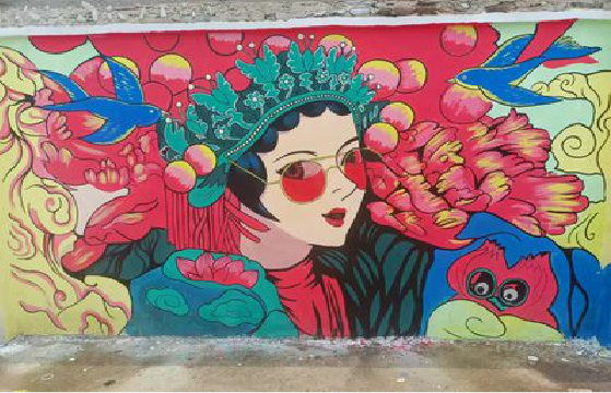 封丘墙体彩绘-网红墙