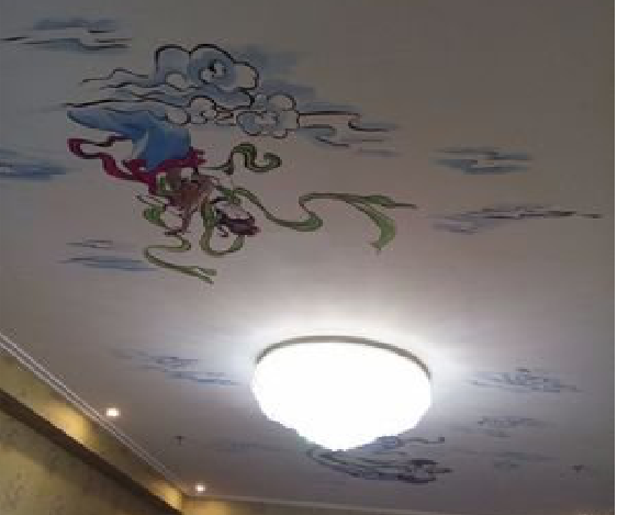 封丘如何快速绘制天花板上的手绘墙？